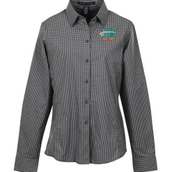 CrownLux Performance Mini Check Shirt - Ladies'