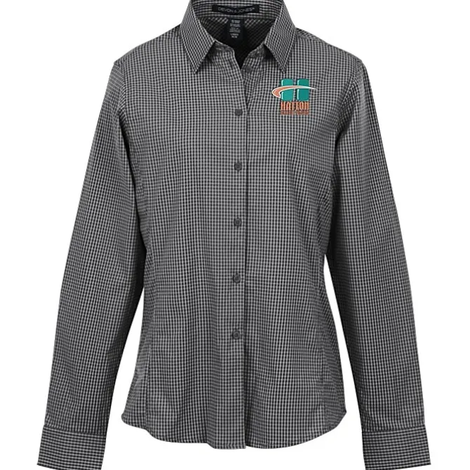 CrownLux Performance Mini Check Shirt - Ladies'