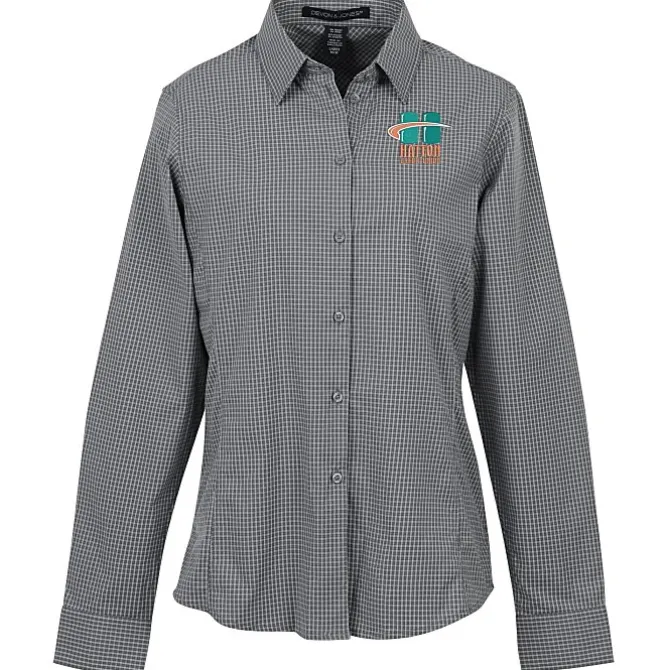 CrownLux Performance Mini Check Shirt - Ladies'