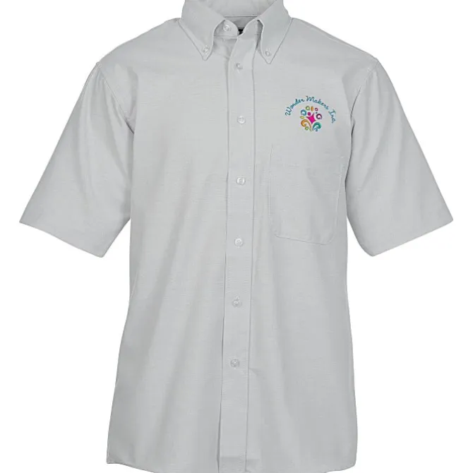 Easy Care Short Sleeve Oxford Shirt - Men's - 24 hr