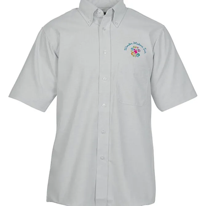 Easy Care Short Sleeve Oxford Shirt - Men's - 24 hr
