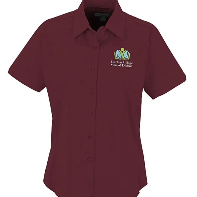 Easy Care Short Sleeve Stretch Poplin Blouse - Ladies'