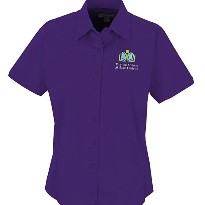 Easy Care Short Sleeve Stretch Poplin Blouse - Ladies'