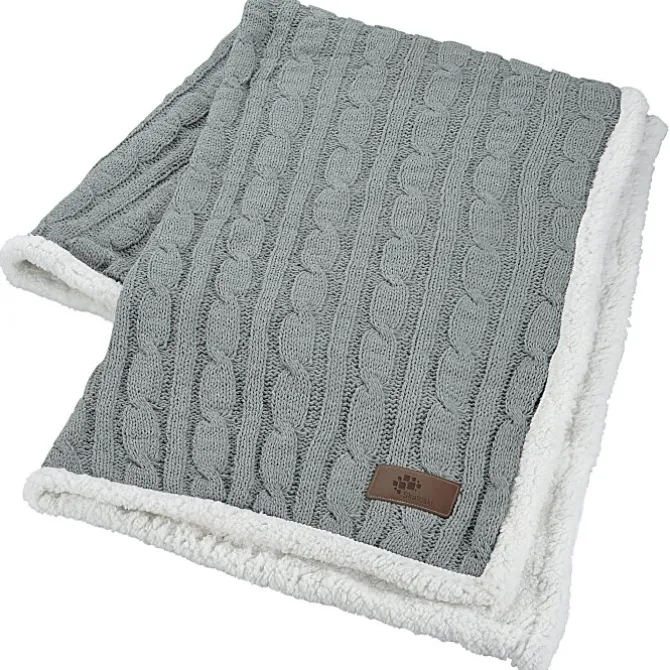 Elegant Cable Knit Chenille Throw