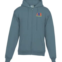 Fashion Full-Zip Hooded Sweatshirt - Men's - Embroidered