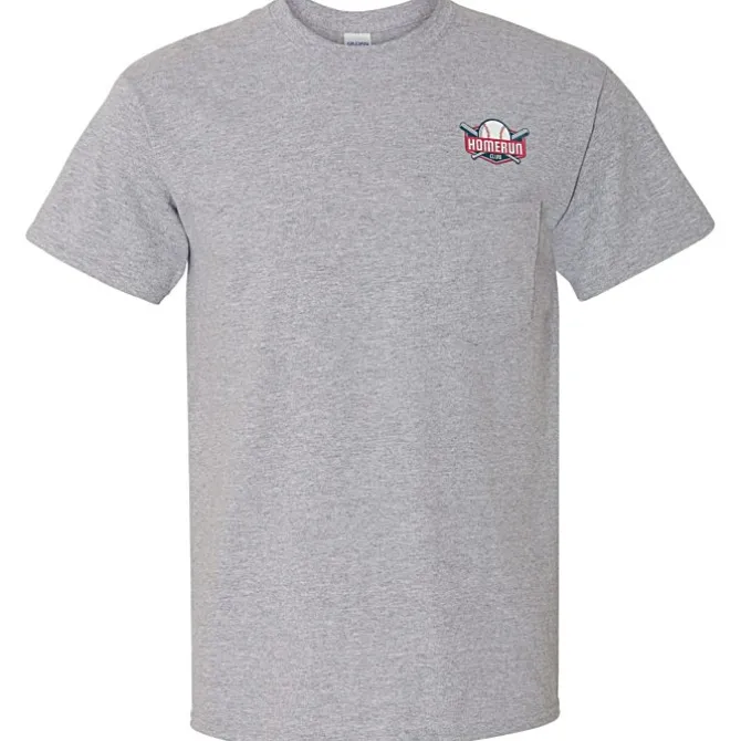 Gildan 5.3-oz Cotton T-Shirt with Pocket - Men's - Embroidered