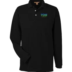 Harriton 5.6-oz Easy Blend Long Sleeve Polo