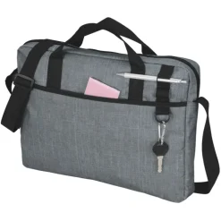 Heathered Briefcase Bag - Embroidered
