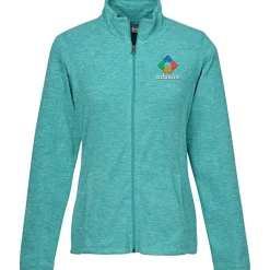 Heathered Microfleece Jacket - Ladies' - 24 hr