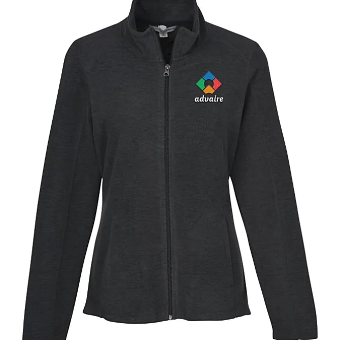 Heathered Microfleece Jacket - Ladies' - 24 hr