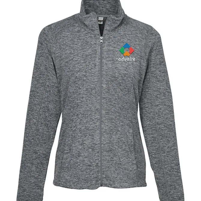 Heathered Microfleece Jacket - Ladies' - 24 hr