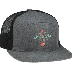 Heather 6 Panel Arch Trucker Snapback Cap