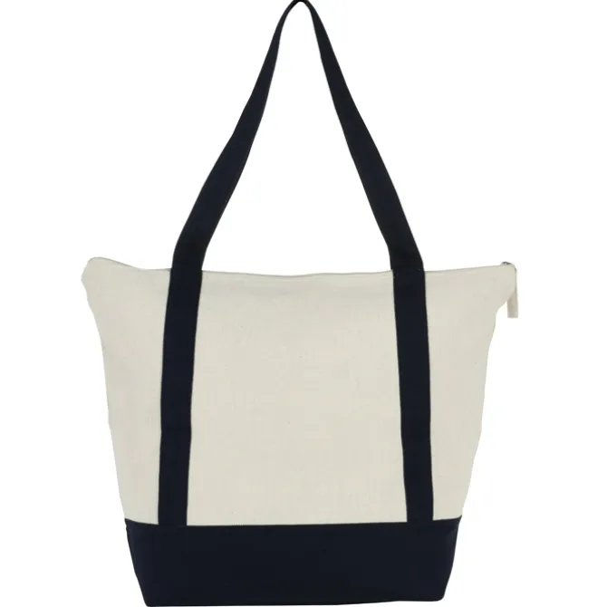 Isle Zippered Organic Cotton Tote - Full Color