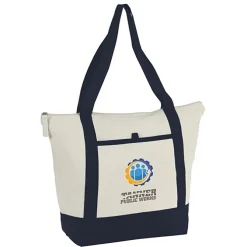 Isle Zippered Organic Cotton Tote - Full Color