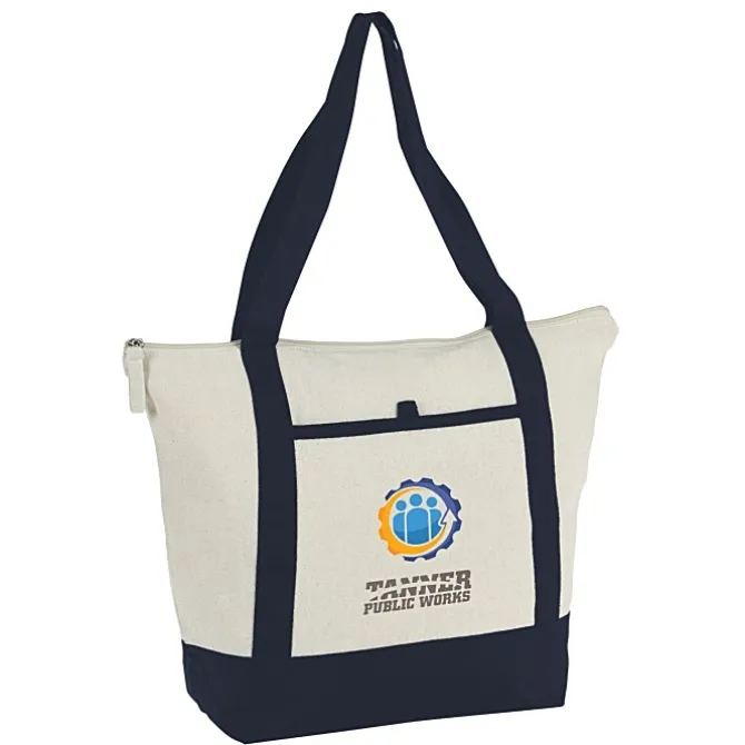 Isle Zippered Organic Cotton Tote - Full Color