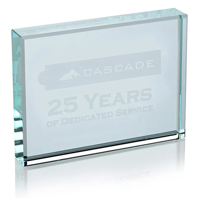 Jade Glass Paperweight - Horizontal