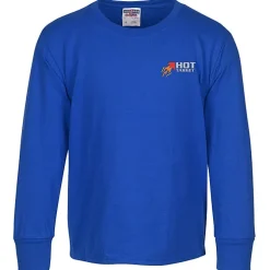 Jerzees Dri-Power 50/50 LS T-Shirt - Youth - Embroidered