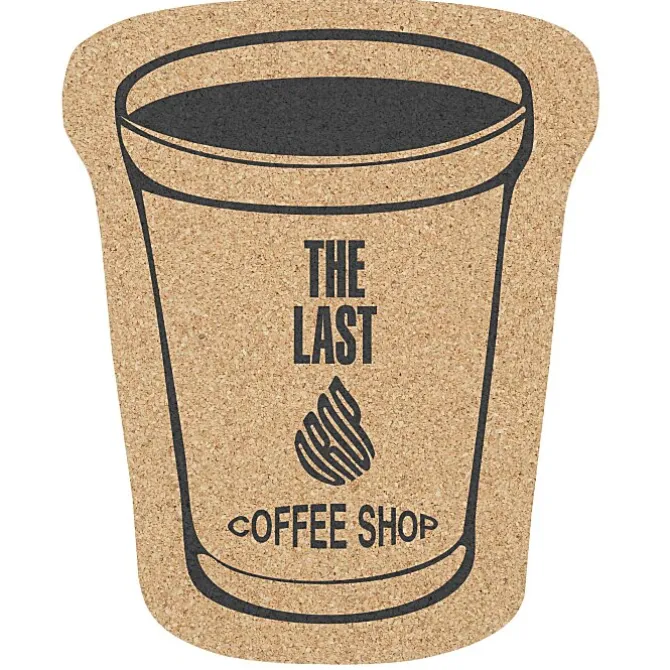 Large Cork Coaster - Coffee Cup