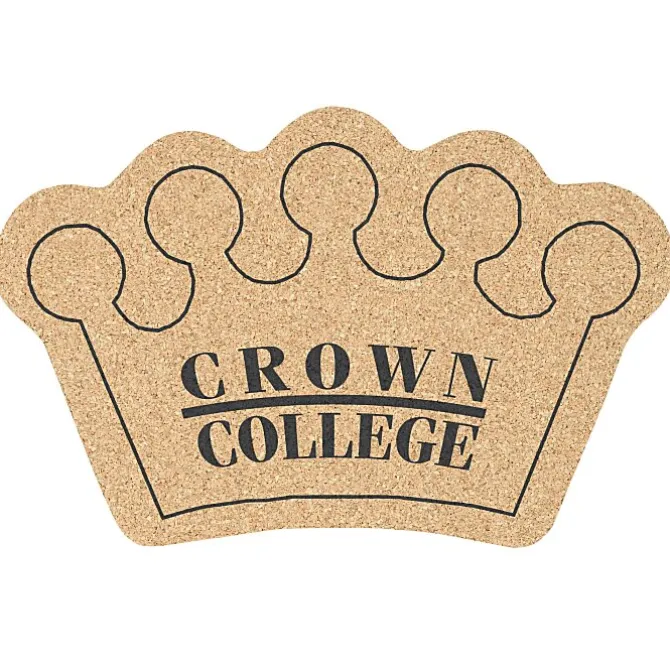 Large Cork Coaster - Crown