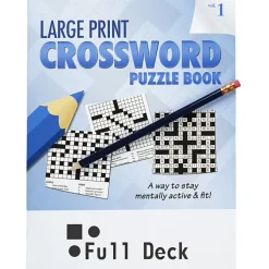 Large Print Crossword Puzzle Book & Pencil - Volume 1