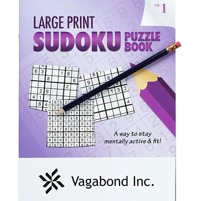 Large Print Sudoku Puzzle Book & Pencil - Volume 1