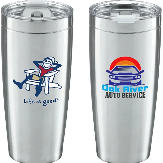 Life is Good Vacuum Tumbler - 20 oz - Full Color - Adirondack
