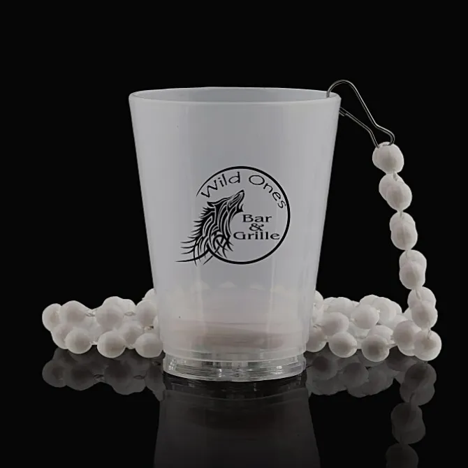 Light-Up Shot Glass on Beaded Necklace - 2 oz. - 24 hr