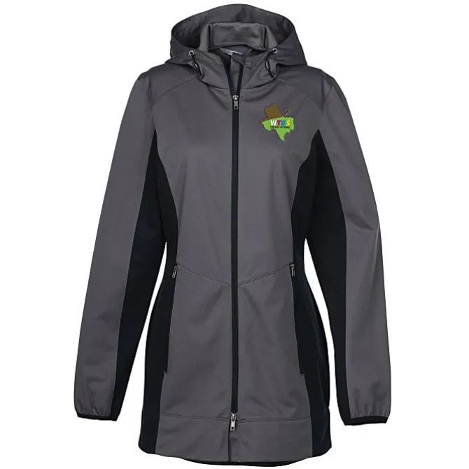 Lightweight Hooded Colorblock Soft Shell Jacket - Ladies'