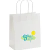 Matte Shopping Bag - 10-3/4 inches x 8 inches - White - Full Color