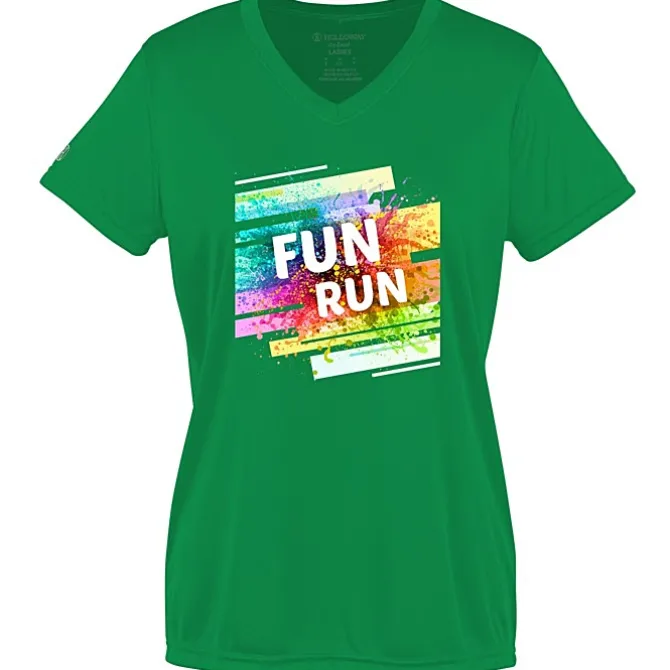 Momentum Solid V-Neck T-Shirt - Ladies' - Full Color