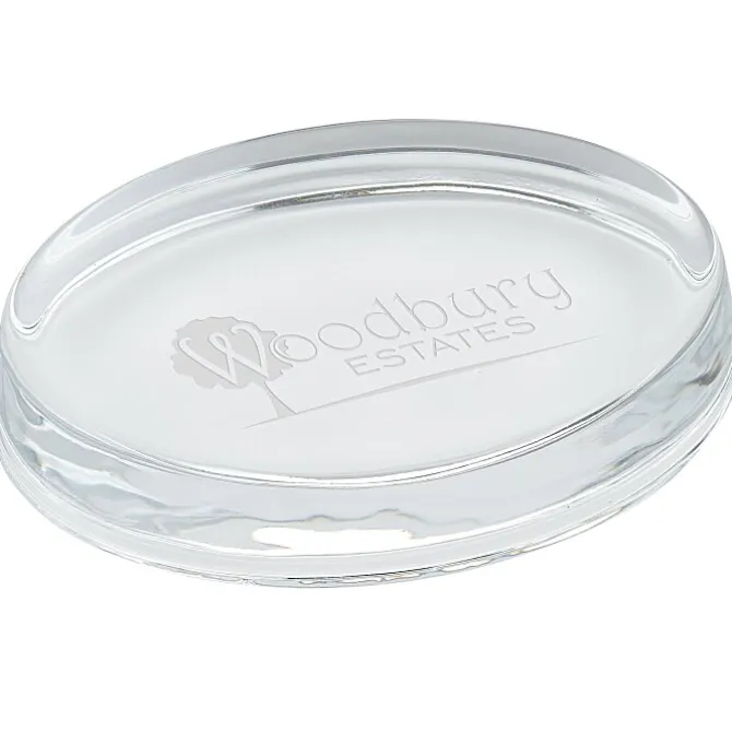 Oval Starfire Paperweight
