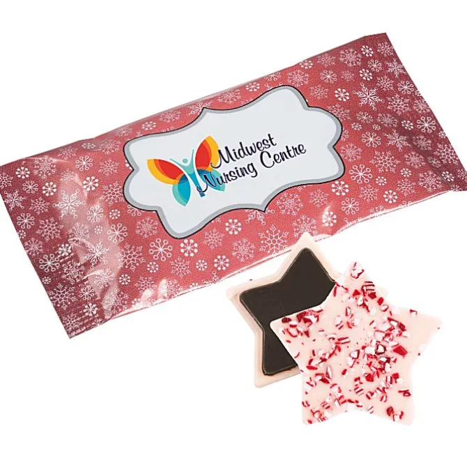 Peppermint Bark Shapes - 1/2 oz. - Star