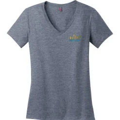 Perfect Weight V-Neck Tee - Ladies' - Embroidered