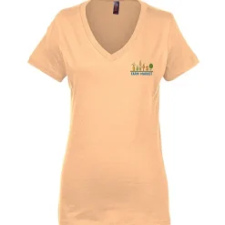 Perfect Weight V-Neck Tee - Ladies' - Embroidered