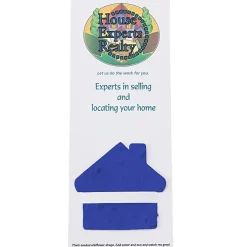 Plant-A-Shape Flower Seed Bookmark - House - 24 hr