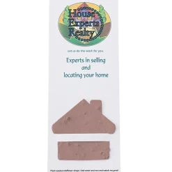 Plant-A-Shape Flower Seed Bookmark - House - 24 hr