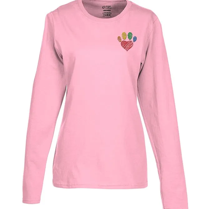 Port Classic 5.4-oz Long Sleeve T-Shirt - Ladies' - Colors - Embroidered