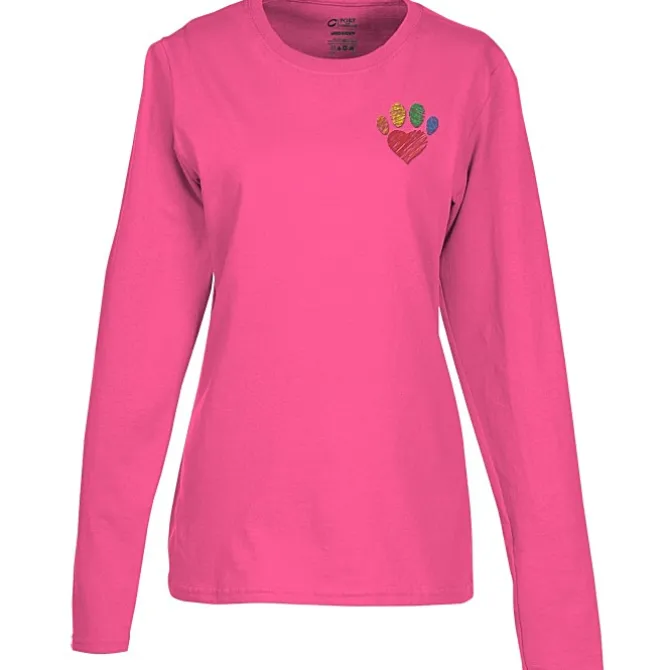 Port Classic 5.4-oz Long Sleeve T-Shirt - Ladies' - Colors - Embroidered