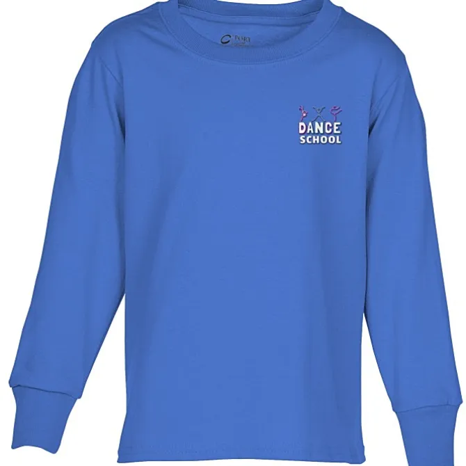 Port Classic 5.4-oz Long Sleeve T-Shirt - Youth - Embroidered