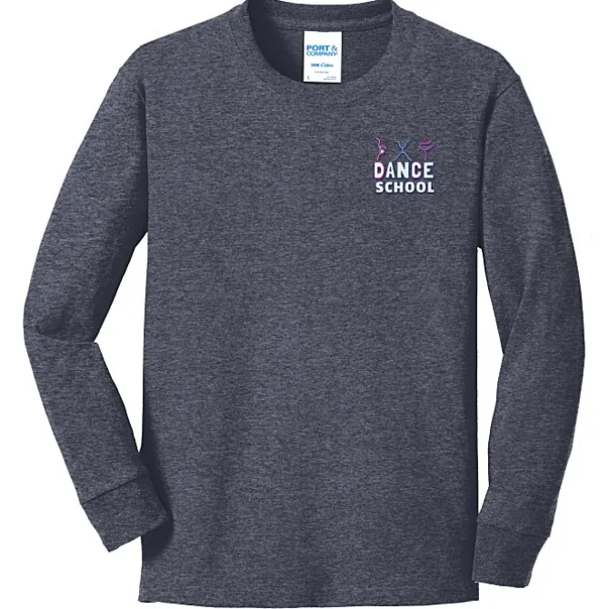 Port Classic 5.4-oz Long Sleeve T-Shirt - Youth - Embroidered