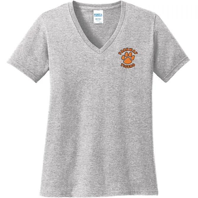 Port Classic 5.4-oz V-Neck T-Shirt - Ladies' - Colors - Embroidered