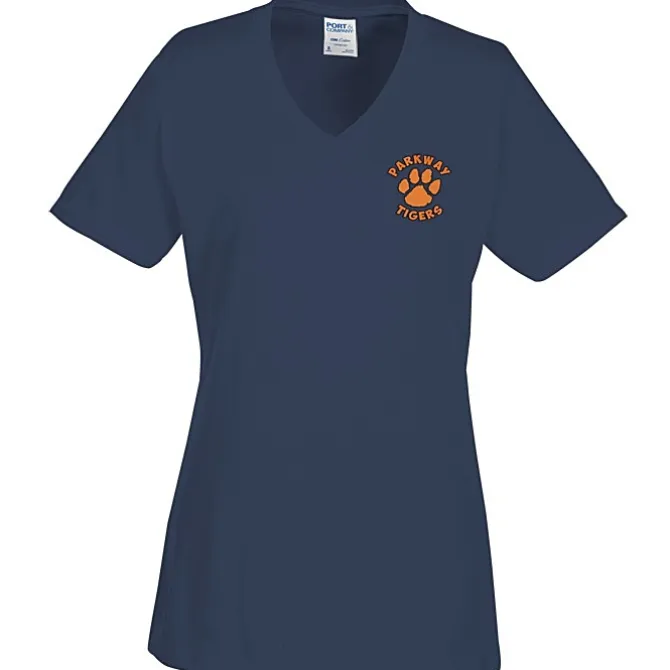 Port Classic 5.4-oz V-Neck T-Shirt - Ladies' - Colors - Embroidered