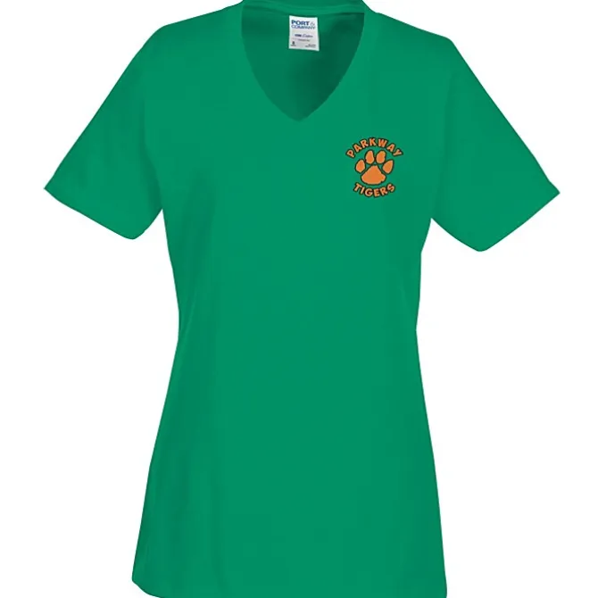 Port Classic 5.4-oz V-Neck T-Shirt - Ladies' - Colors - Embroidered