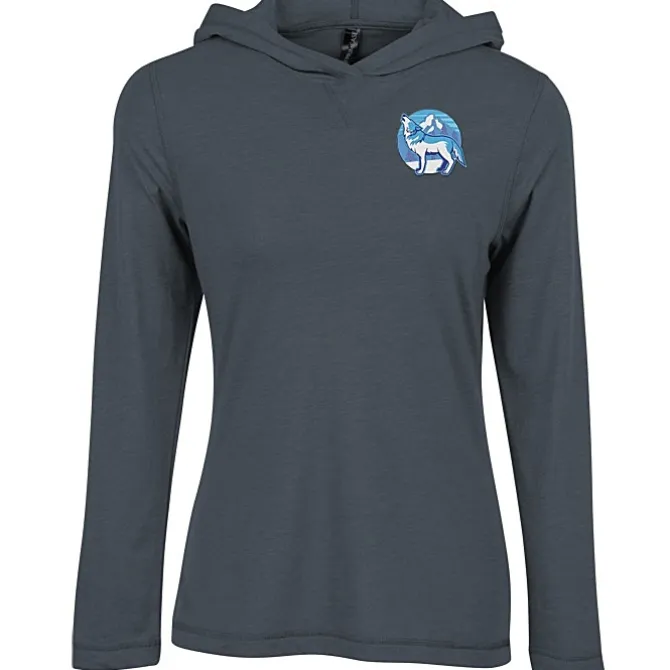 Primease Tri-Blend Hooded Tee - Ladies' - Embroidered