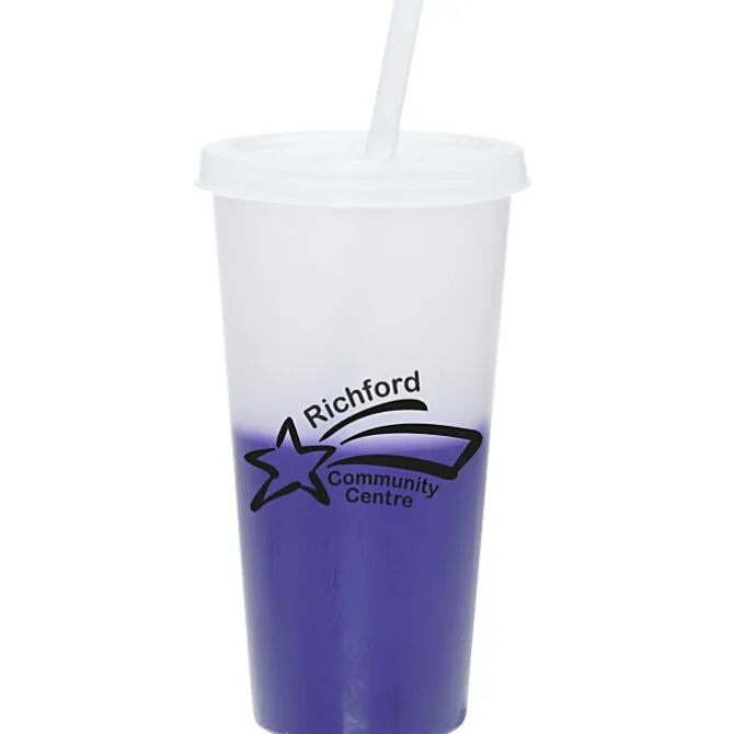 Rave Mood Tumbler with Lid and Straw - 26 oz