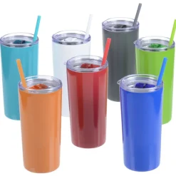 Refresh Baylos Vacuum Tumbler with Straw - 20 oz - Full Color