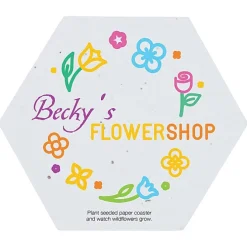 Seed Paper Coaster - Hexagon