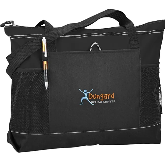 Select Zippered Tote - Embroidered