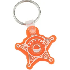 Sheriff Badge Soft Keychain - Translucent