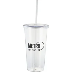 Sizzle Single Wall Tumbler with Straw - 24 oz